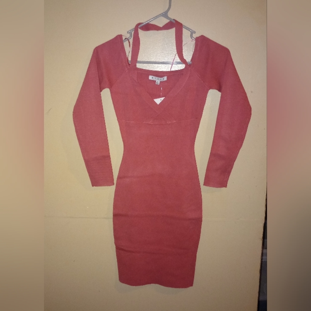 NWT Gauze Surplice Halter Mini Dress Size Small